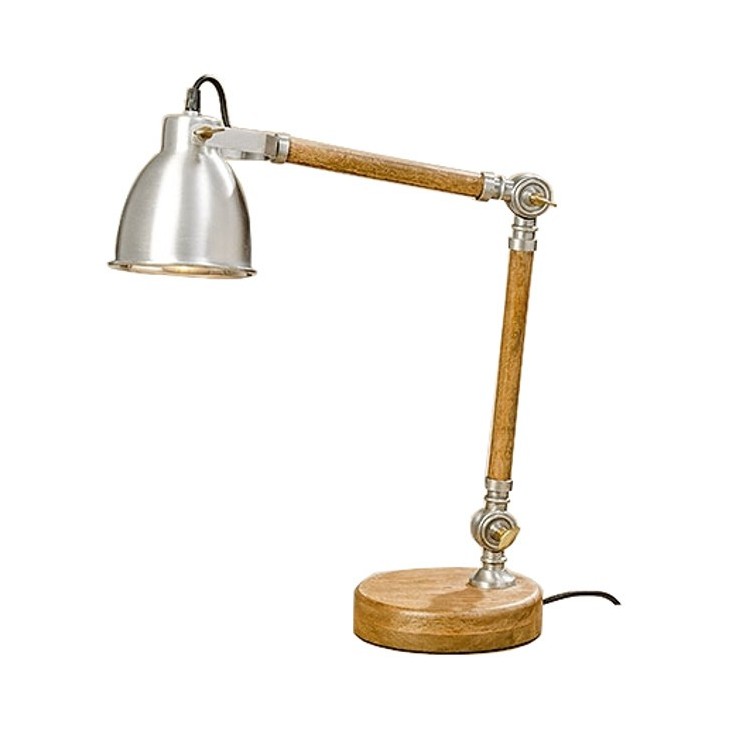 Lampka biurkowa drewniana MANGO, lampa stołowa Boltze 1007116