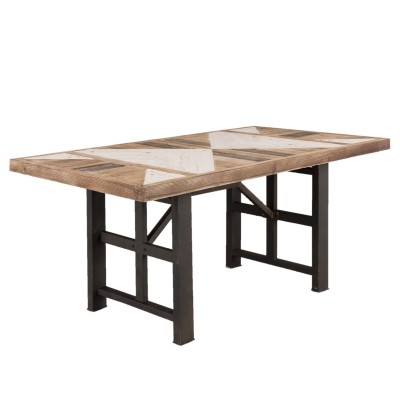 Stół drewniany MULTI COLOUR kuchenny, do jadalni, duży, biały