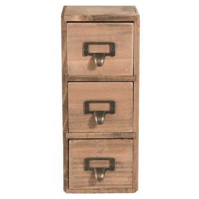Pojemnik do przechowywania z szufladami, mini komoda drewniana