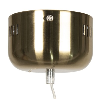 Clayre & Eef Lampa wisząca szklana, metalowa brązowa 6LMP706CH