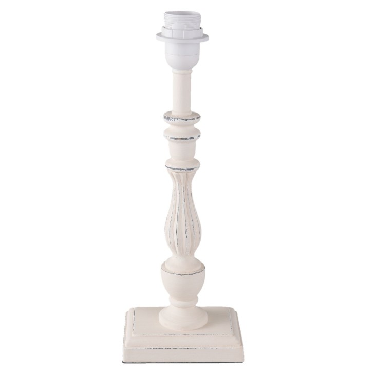 Lampa stołowa biała MALAGA, podstawa lampy Clayre & Eef 6LMP514
