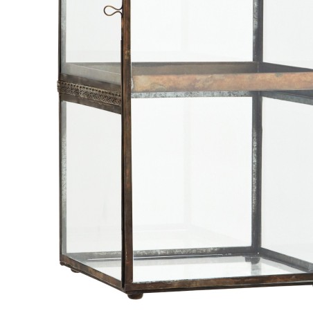 Witryna szklana stojąca z trzema półkami, szklana gablota