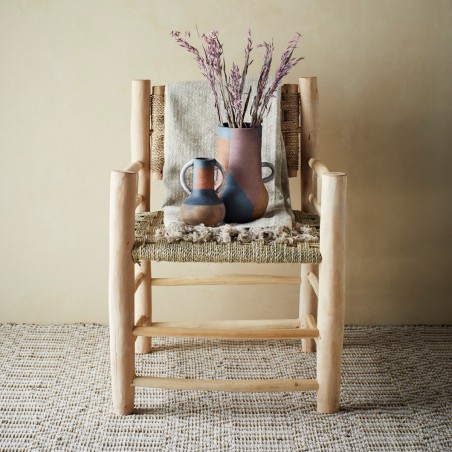 Fotel drewniany BOHO, krzesło drewniane naturalne