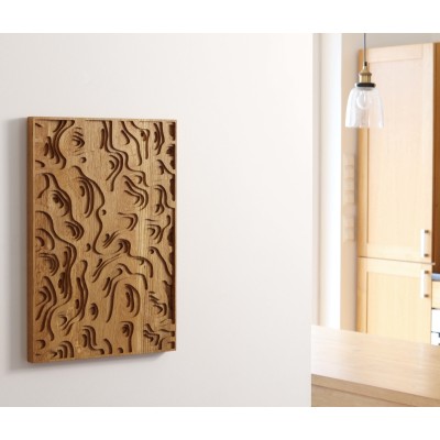 NAVDESIGN Panel dekoracyjny drewniany MOON ROCK, dębowy, 50cm x 35cm x 2.6cm MR01