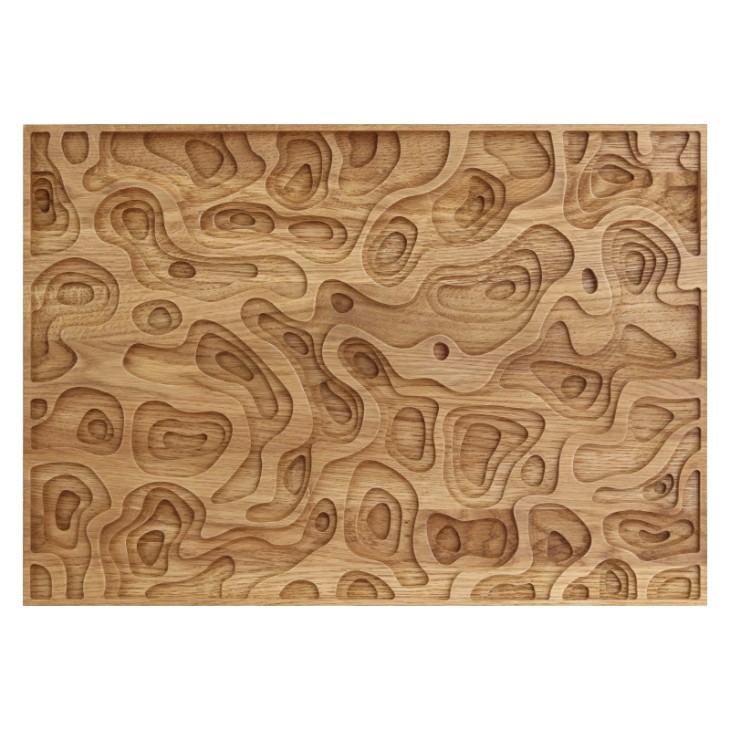 Panel dekoracyjny drewniany MOON ROCK, dębowy, 50cm x 35cm x 2.6cm NAVDESIGN MR01