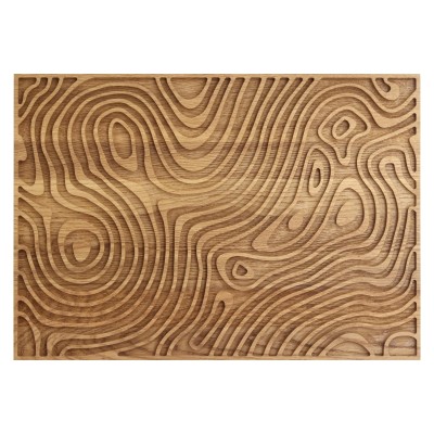 Panel dekoracyjny drewniany LIQUID MATERIA, dębowy, 50cm x 35cm x 2.6cm