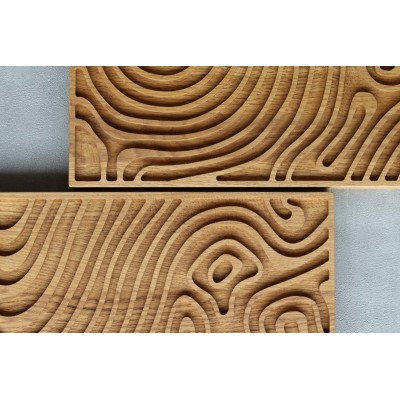 NAVDESIGN Panel dekoracyjny drewniany LIQUID MATERIA, dębowy, 50cm x 35cm x 2.6cm LM1