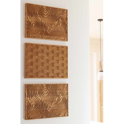 NAVDESIGN Panel dekoracyjny drewniany POWER ARMOR, dębowy, Golden Oak50cm x 35cm x 2.6cm PA02