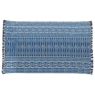 Dywan bawełniany CASABLANCA niebieski 115x200cm