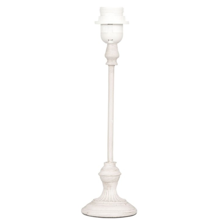 Lampa biała wysoka prowansalska, podstawa lampy Clayre & Eef 6LMP249