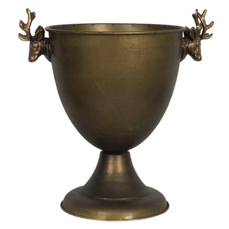 Puchar dekoracyjny kielich metalowy miedziany RENIFERY Clayre & Eef 6Y4201