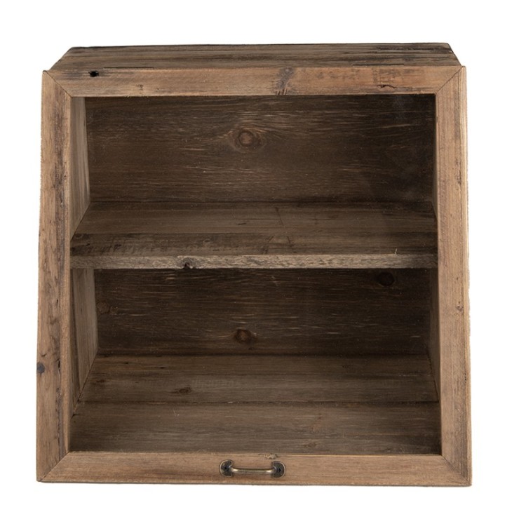 Witryna rustykalna drewniana szafka do przechowywania Clayre & Eef 50705