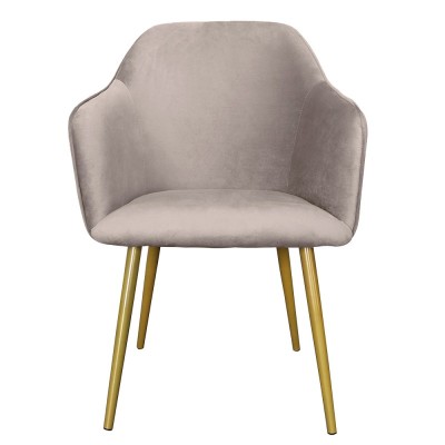 Krzesło do jadalni szare, fotel tapicerowany do salonu
