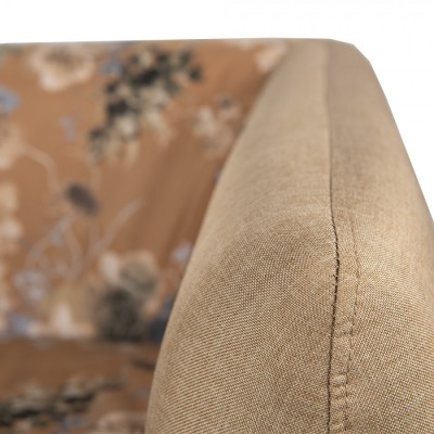 Clayre & Eef Fotel tapicerowany beżowy w kwiaty 50711