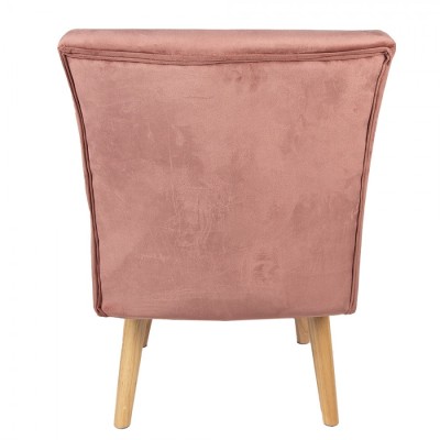 Clayre & Eef Krzesło do jadalni, fotel tapicerowany zgaszony róż 50710