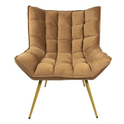 Fotel brązowy do salonu tapicerowany