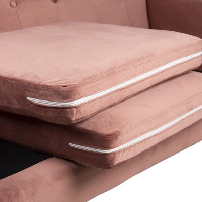 Clayre & Eef Sofa różowa tapicerowana 2 osobowa 50562P