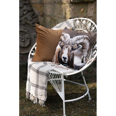 Clayre & Eef Krzesło ogrodowe białe metalowe 5Y1199