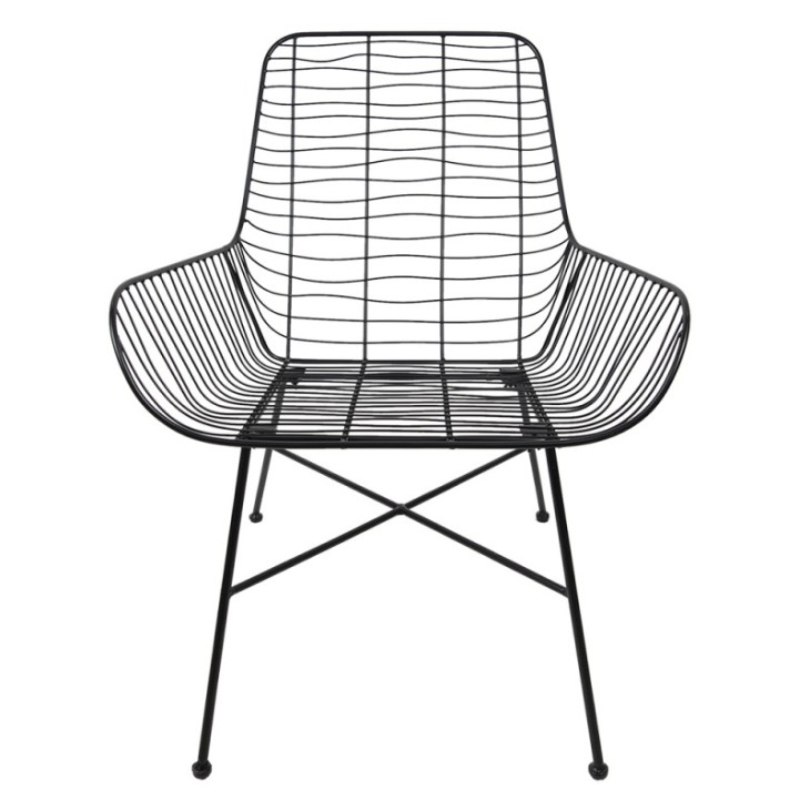 Krzesło metalowe czarne Clayre & Eef 5Y0956