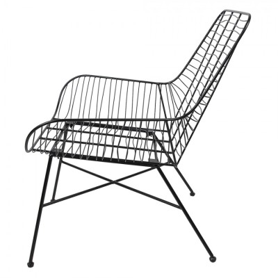 Clayre & Eef Krzesło metalowe czarne 5Y0956