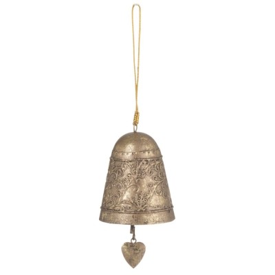 Dekoracja świąteczna dzwonek BELL metalowy antyczne złoto